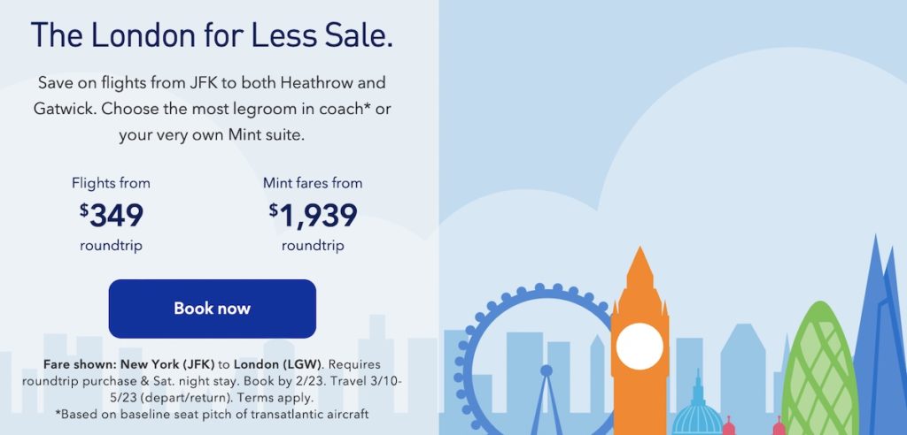 Deal Alert! JetBlue Has London Tickets from Just $336 Roundtrip (or $1,900 for Business Class) &#8211; Running with Miles Screen Shot 2022 02 22 at 4