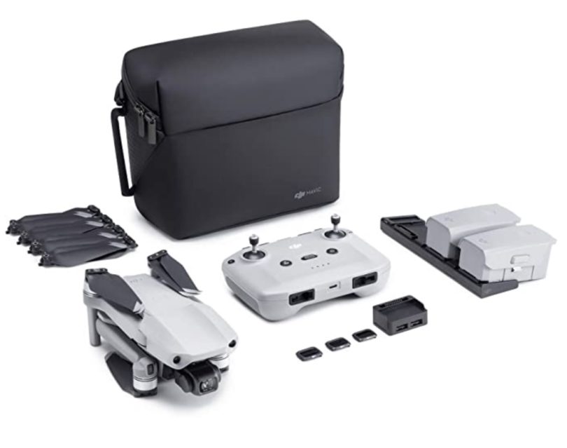 a drone with a case and a remote control