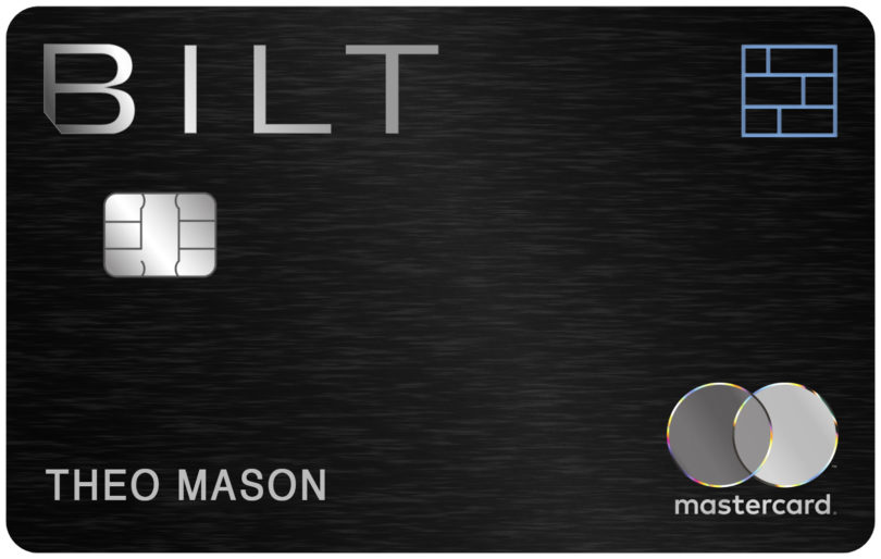 a black credit card with silver and black text