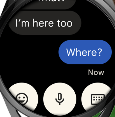 a smart watch with a screen showing a message