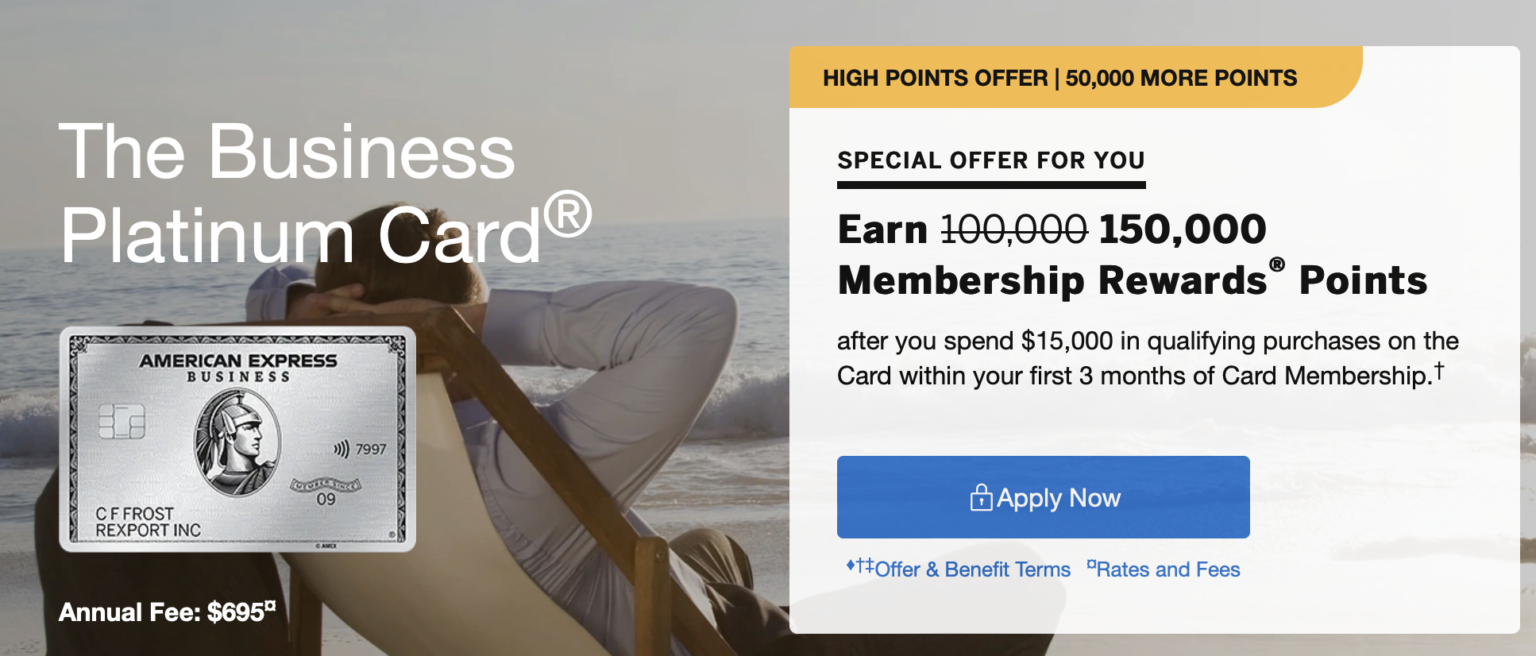 How To Get The 150000 Point American Express Business Platinum Offer Is It Worth It 