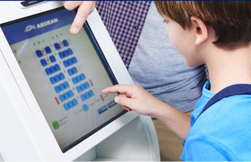 a child using a touch screen