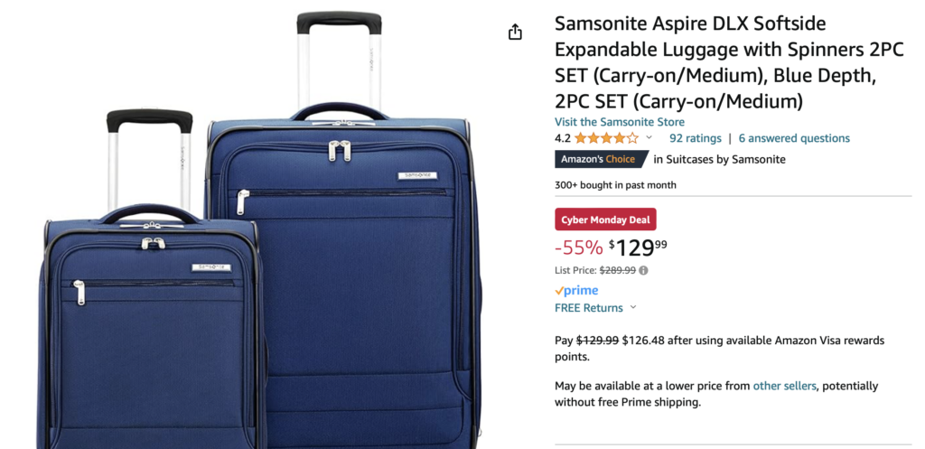 Luggage Lightning Deal! 2 Piece Samsonite Luggage at 55% Off! - Running ...