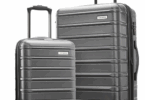 a couple of luggage with wheels