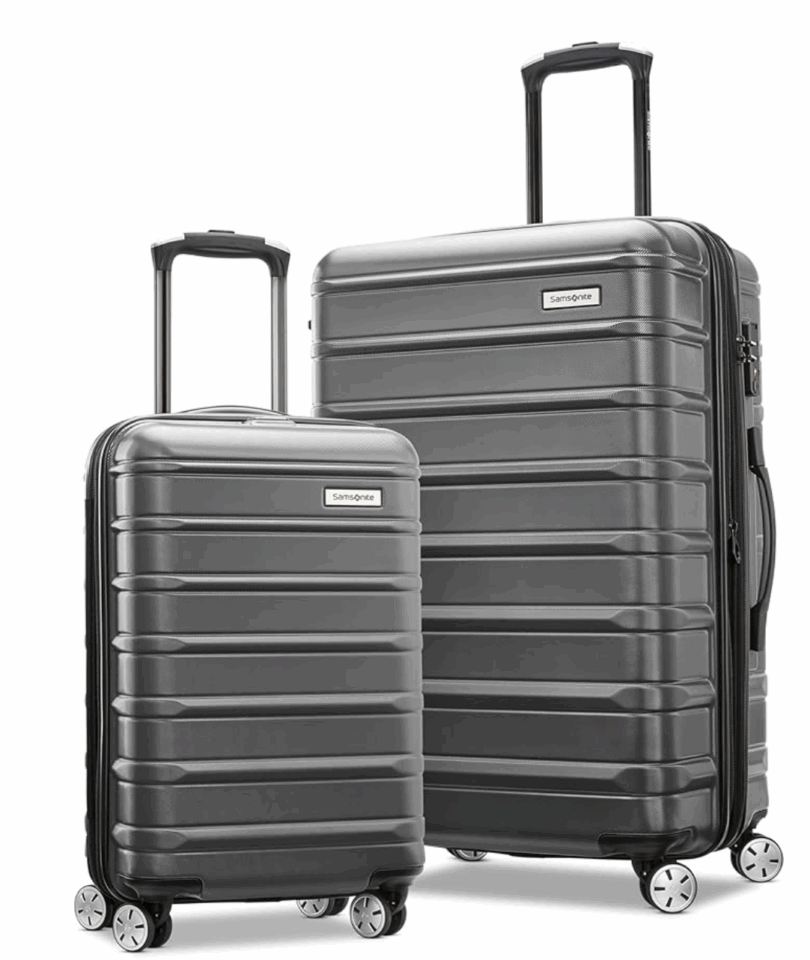 a couple of luggage with wheels