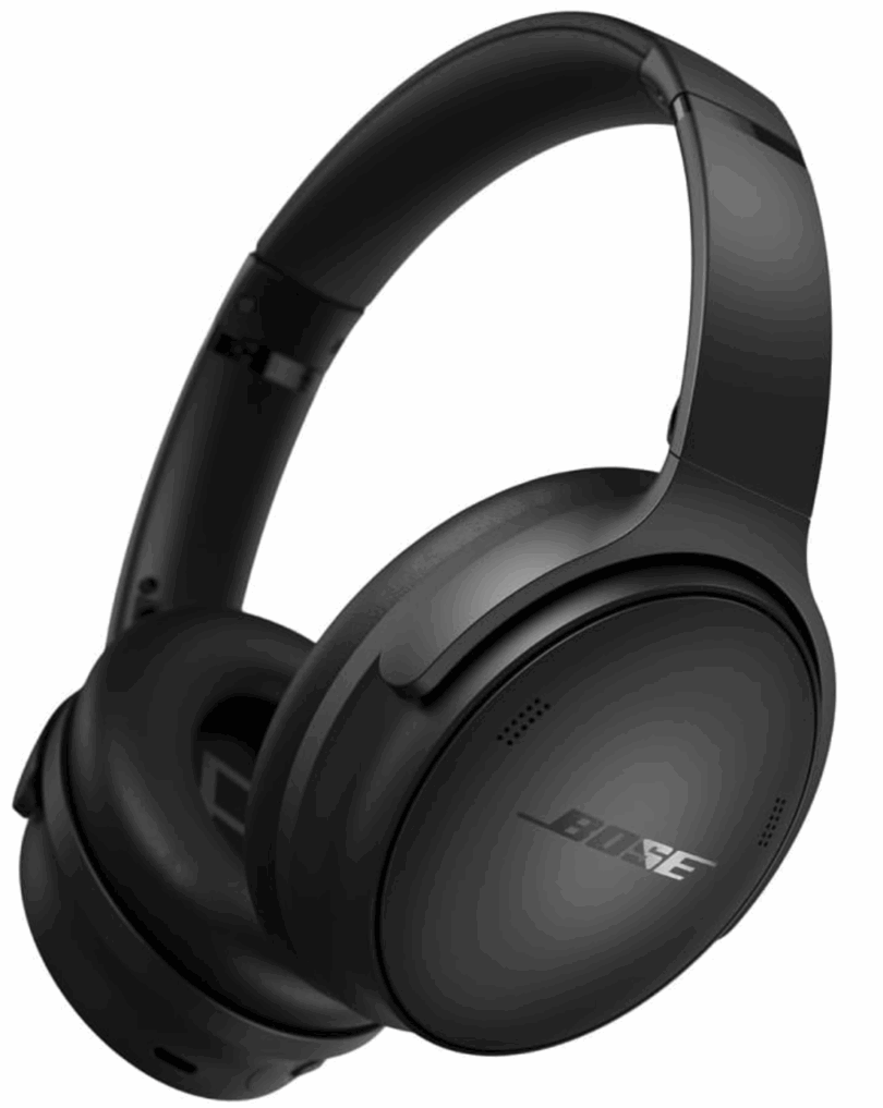 A pair of black over-ear headphones with a sleek design. The ear cups have a smooth finish, and the headband is cushioned for comfort. The brand name is visible on the side of the ear cup.