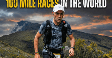 a man running on a trail